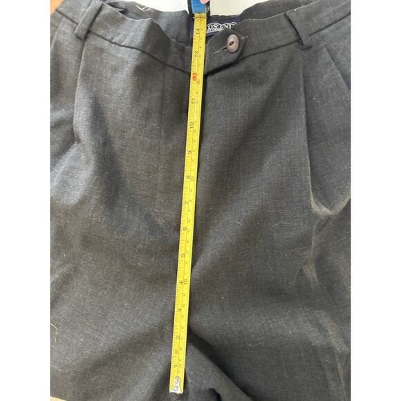 Lands' End Dress Pants Womens 16 Petite Gray Wool Pleated Front Career Office - Picture 5 of 7